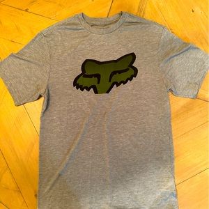 Fox Racing, Men’s Medium, Gray with Green Logo